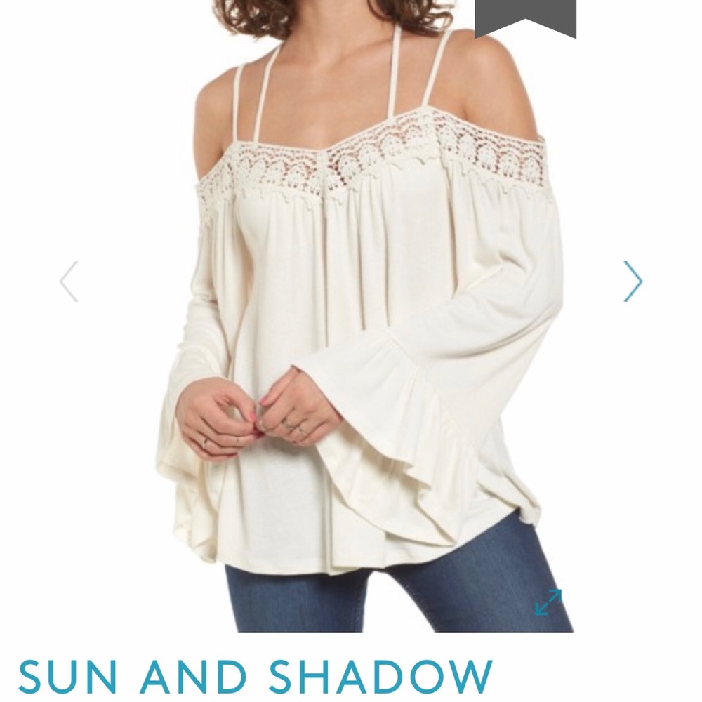 NWT Off The Shoulder crochet lace top